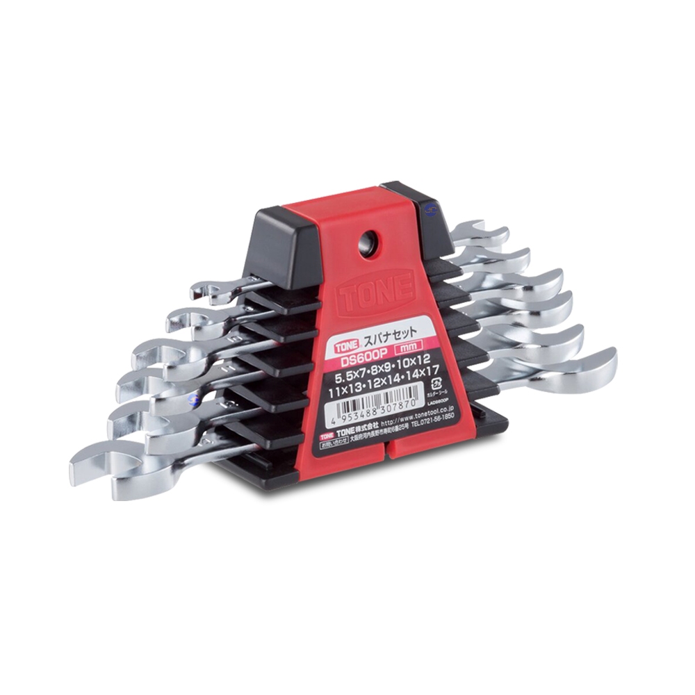 TONE ประแจปากตายชุด 6ตัว ขนาด 5.5-17 มิล รุ่น DS600P - Spanner Set 6pcs. Model DS600P