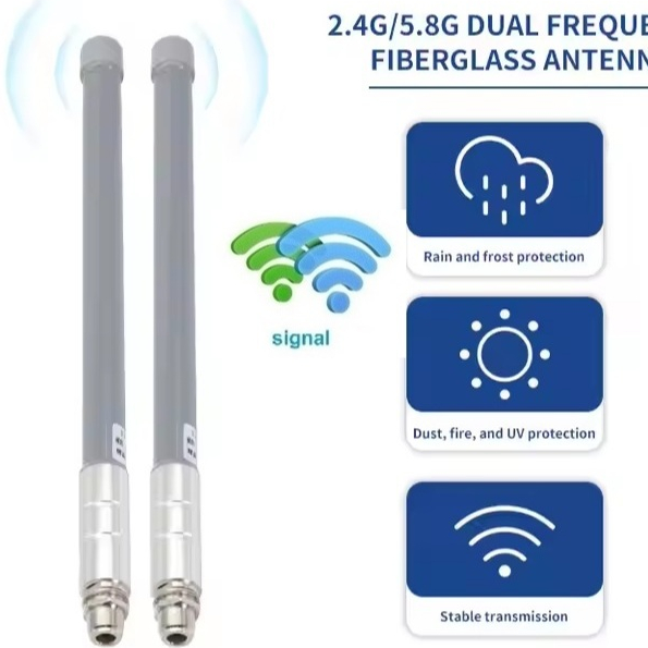 WIFI ANTENNA 8DBI Dual Band 2.4G+5GHz Fiberglass Base Station Antenna