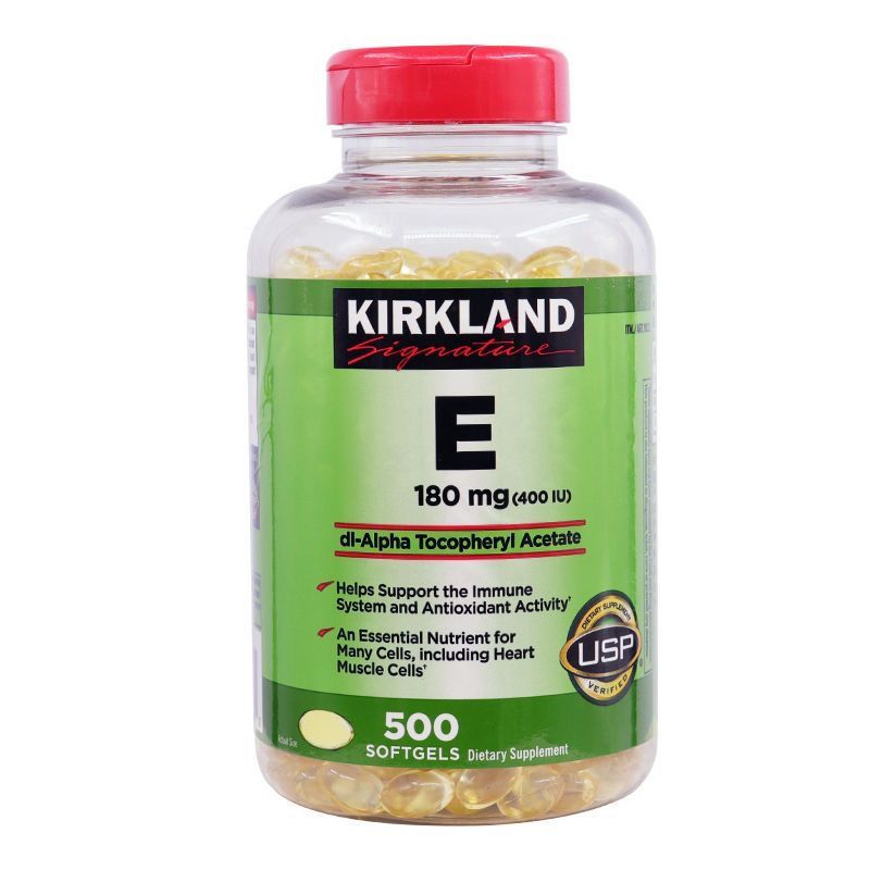 (Exp.2027)Kirkland Vitamin E 400IU 180mg 500เม็ด วิตามินE-รักษาสุขภาพ