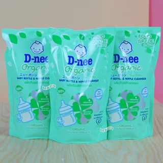 3 ถุง D-nee ดีนี่ น้ำยาล้างขวดนมนิวบอร์นOrganic 550 มล.