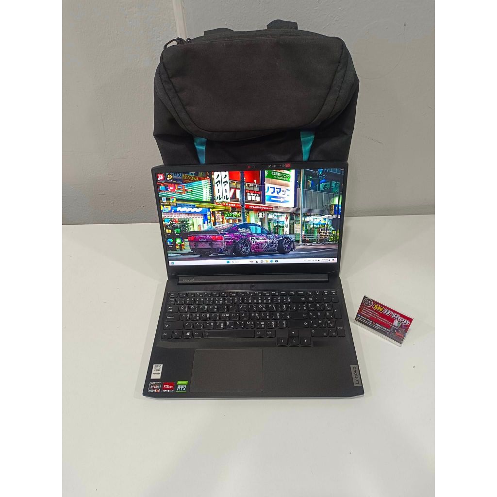 โน๊ตบุ๊คเกมส์มิ่ง Lenovo (มือสอง) สเปค AMD Ryzen 5 5600H RAM : 16GB SSD : M.2 512GB NVIDIA GeForce R