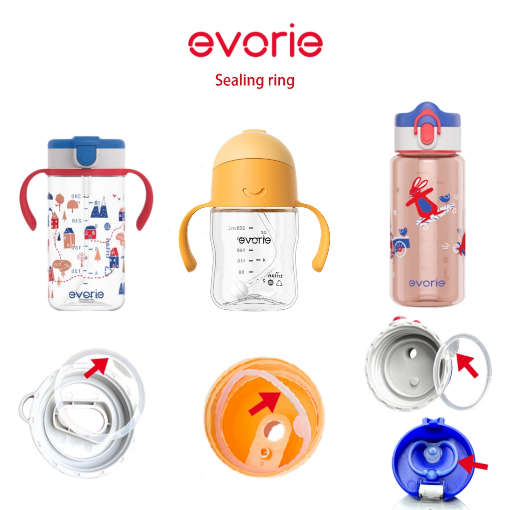 Evorie  ยางปะเก็นกันน้ำไหล สามารถใช้ได้กับขวดน้ำเด็กขนาด 200 มล., 300 มล., และ 380 มล.