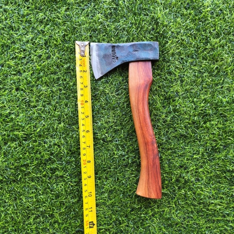 ขวานหนองบัวจิ๋ว พร้อมด้ามไม้ประดู่ ตอกลิ่มแล้วพร้อมใช้งาน ตัดไม้ ฟันต้นไม้ - รูปที่ 3