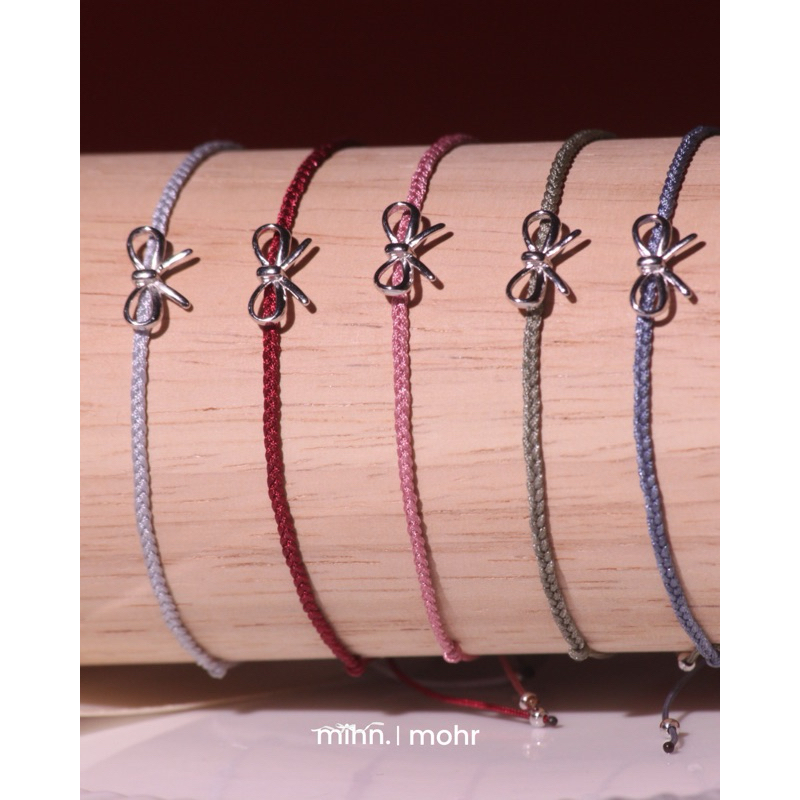 mihn l mohr - Lucky Ribbon Cord (กำไลเชือกนำโชค เงินแท้)