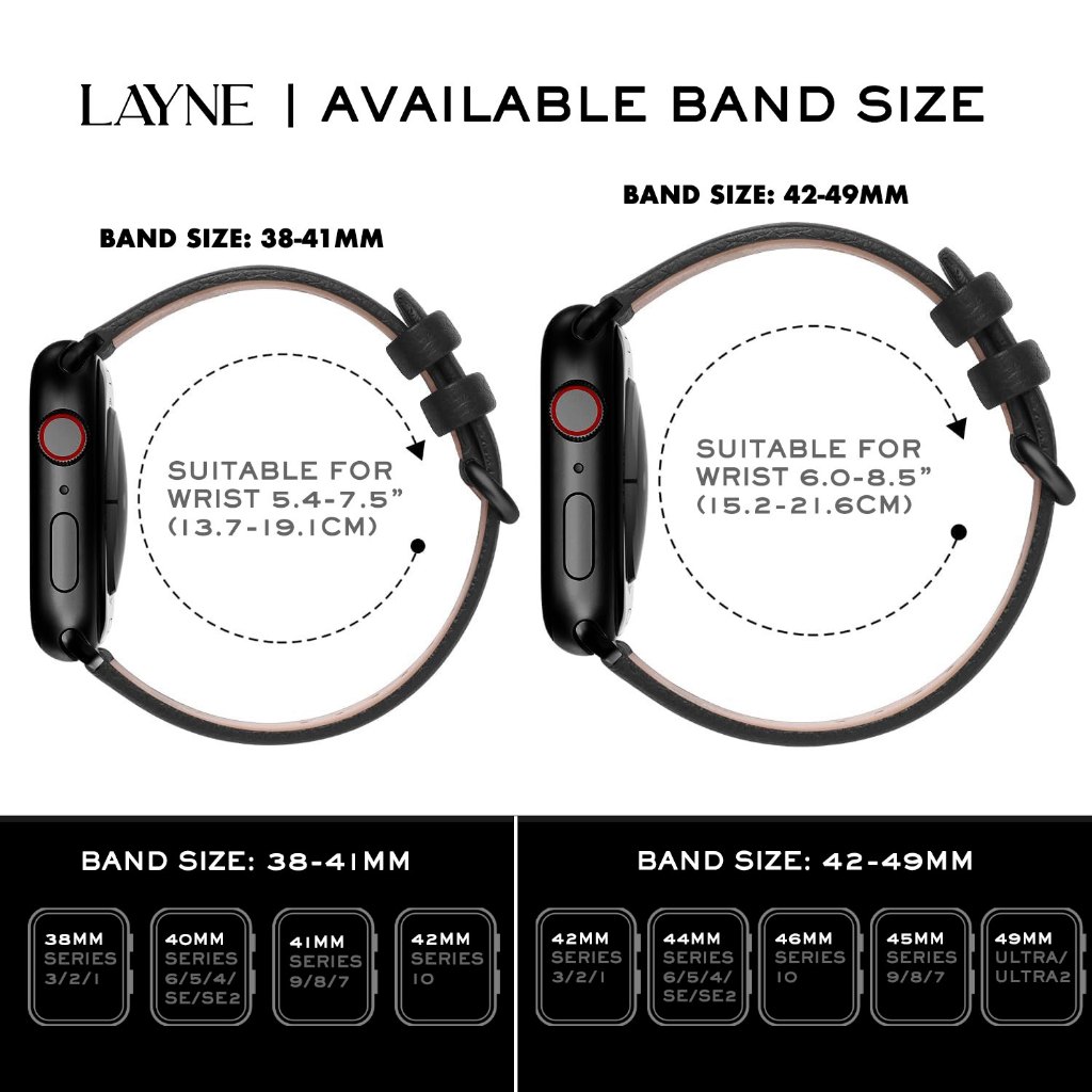 พร้อมส่ง⚡️สายนาฬิกาสำหรับ Apple Watch หนังวัวแท้ 100% สำหรับแอปเปิ้ลวอช ทุกรุ่น 1/2/3/4/5/6/7/8/9/10 Ultra และ SE