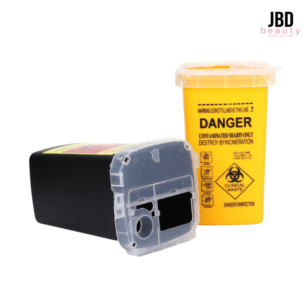 กล่องทิ้งใบมีดโกนที่ใช้แล้ว แบบมีฝาปิด ถังขยะสำหรับทิ้งใบมีดโกน รหัส723754886026 - รูปที่ 3