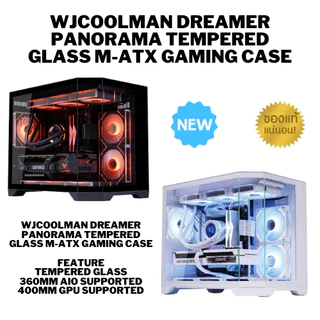 WJCOOLMAN Dreamer Panorama Tempered Glass M-ATX GAMING CASE