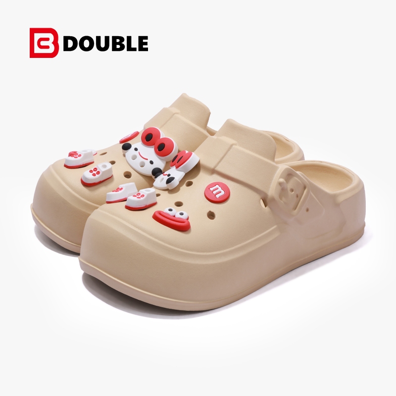 รองเท้าแตะผู้หญิง รองเท้าหัวโต  กันลื่น นิ่ม แฟชั่น ทนต่อการสึกหรอ สะดวกสบาย BDE733