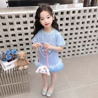 แฟชั่นฤดูร้อน เดรสลูกสาวน่ารัก กระโปรงพองๆ ชุดเดรสเด็กผู้หญิงน่ารัก ผ้าฝ้าย นุ่ม 1-9 ปี