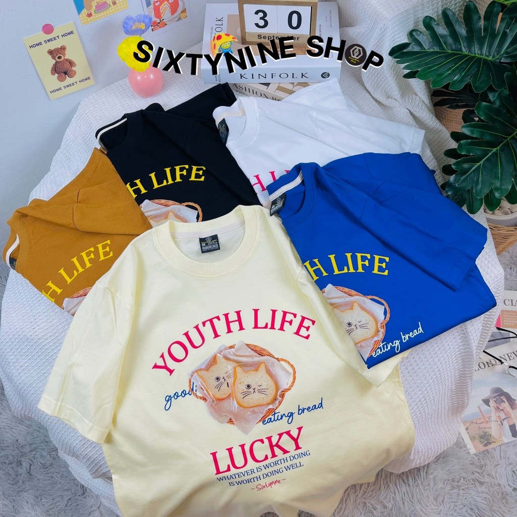 เสื้อยืดพิมพ์ลาย " ขนมปัง " พร้อมส่ง