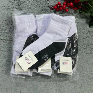 ถุงเท้านักเรียนสีขาวพื้นเทาsocksy_เด็กหญิงผ้าหนาเรดเอ✅มีSize:4-6/5-7/7-9/9-12สินค้าผ้าหนานิ่มใส่สบายจ้า