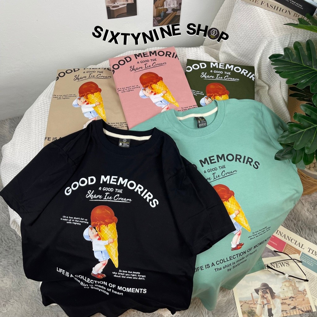 เสื้อยืดพิมพ์ลาย " Good Memorirs " พร้อมส่ง