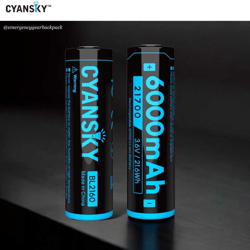 Cyansky BL2160 21700 6000mAh 3.6V 12A Li-ion Rechargeable Battery