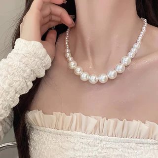 สร้อยมุกสร้อยคอมุกสินค้าพร้อมส่งงานเกรดพรีเมี่ยม