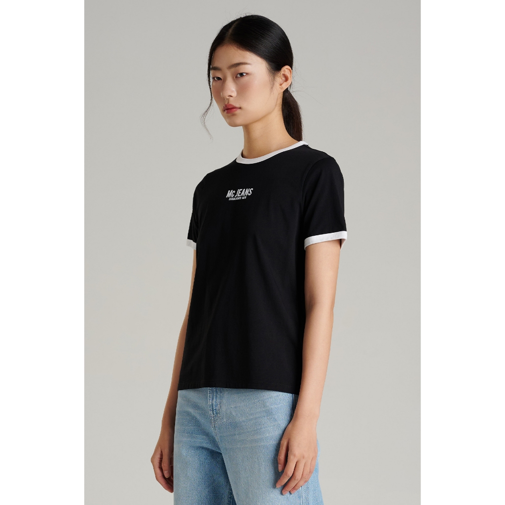 Mc jeans เสื้อยืดแขนสั้นผู้หญิง คอกลม  MTTZ854