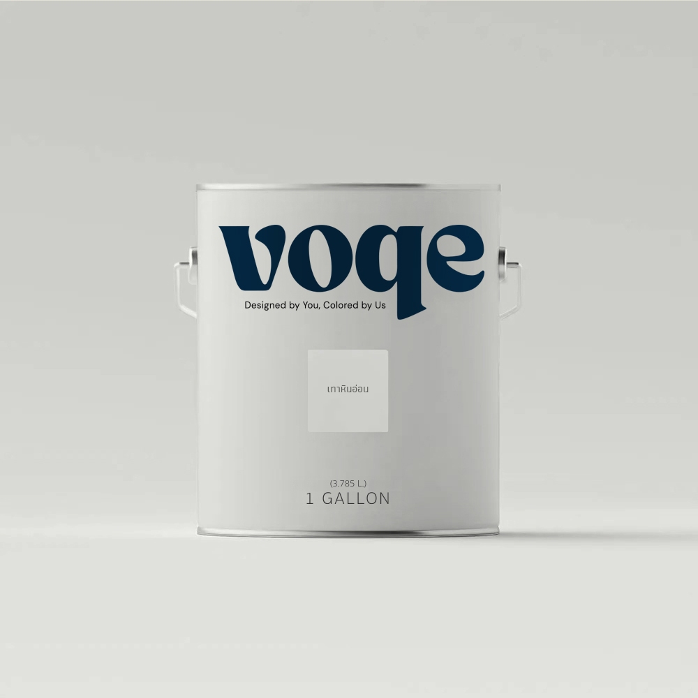 Voqe สีน้ำอะครีลิคแท้100% เฉดสี เทาหินอ่อน ทาบ้าน ทาอาคารเกรดพรีเมี่ยม เนื้อสีเยอะ