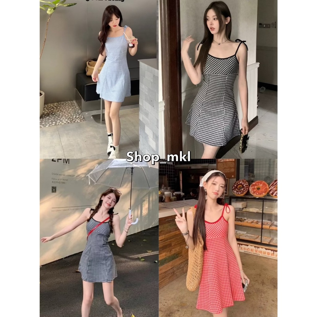 Shop_mklพร้อมส่ง🚚 ชุดมินิเดรส แขนกุด แฟชั่นฤดูใบไม้ผลิ สำหรับผู้หญิง #DS151