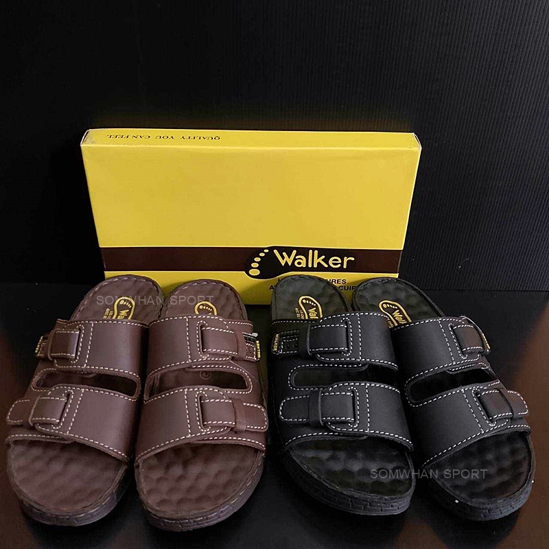 Walker รองเท้าแตะ ผู้ชาย Classic Leather Sandals หนังแท้ รูปที่ 2