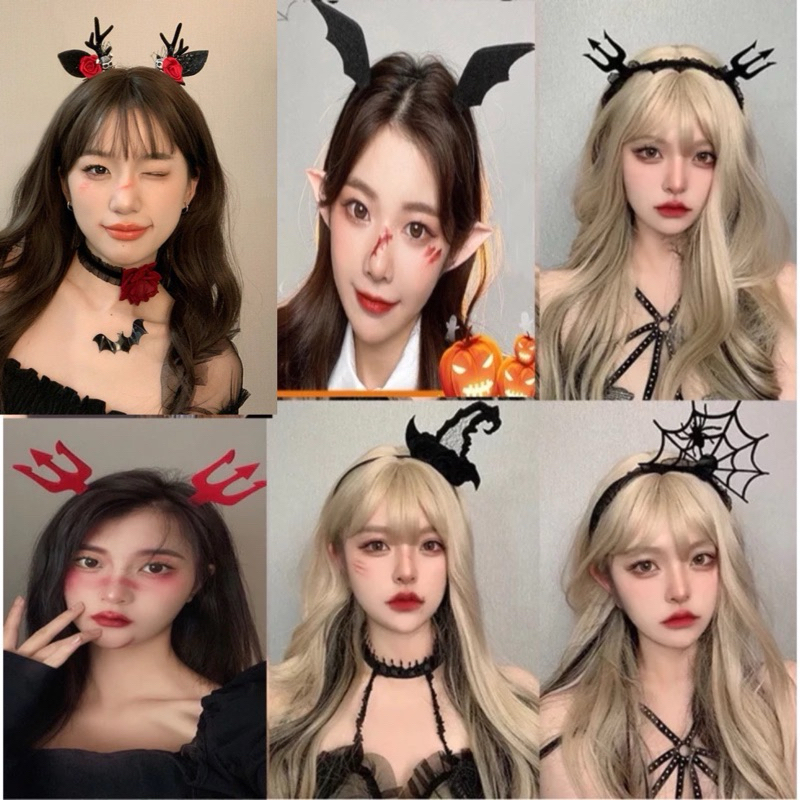 🎃👻Halloween👻🎃 set N0100 ที่คาดผมแฟนซี ปีศาจ เดวิล ซาตาน ฮาโลวีน Devil​    helloween พร้อมส่งในไทย