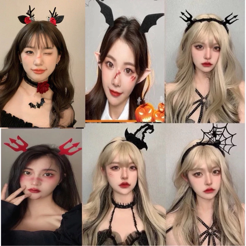🎃👻Halloween👻🎃 set N0100 ที่คาดผมแฟนซี ปีศาจ เดวิล ซาตาน ฮาโลวีน Devil​ helloween พร้อมส่งในไทย