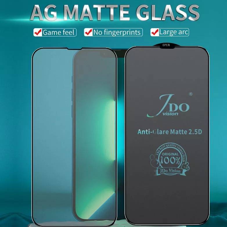 AG ฟิล์มกระจกด้านเต็มจอ สำหรับIPHONE 16 16Pro 16Plus 16Promax ฟิลม์กระจกนิรภัย JDO filmAG MATTE