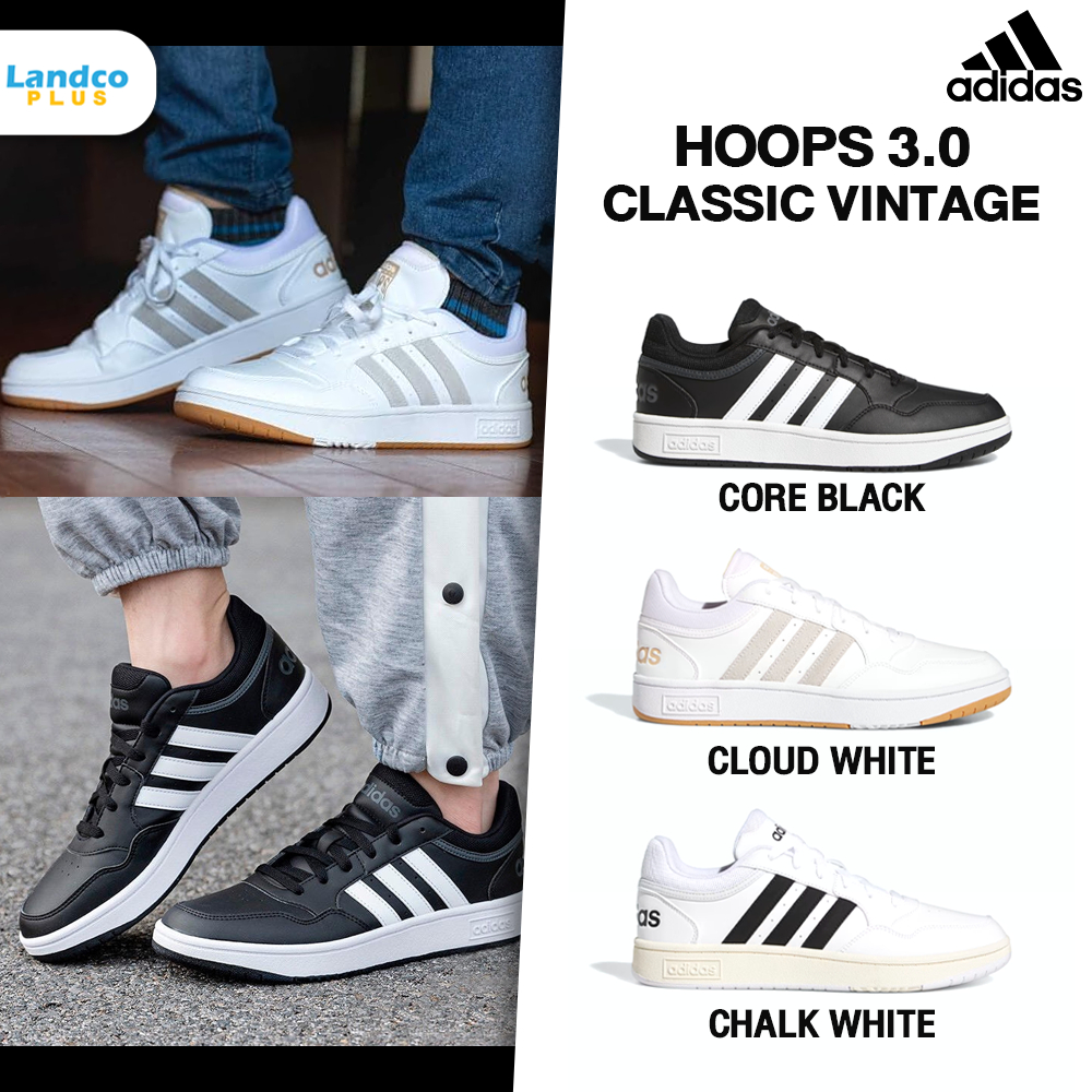 Adidas Collection อาดิดาส รองเท้าผ้าใบ สำหรับผู้ชาย M Hoops 3.0 Low Vintage GY5432 / IF2634 / GY5434