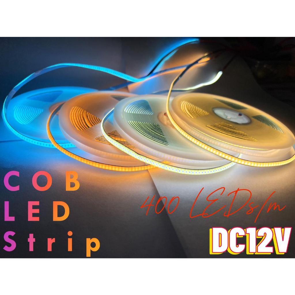 แถบไฟ LED รุ่นชิป COB 400LED/ม. ยาว 5 เมตร ไฟเส้นแต่งรถ ไฟติดรถยนต์ ระบบไฟ 12v (ไฟม้วนCOB)