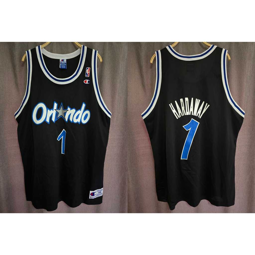 [ ของแท้ ] เสื้อบาส VINTAGE Orlando Magic Jersey Mens 44 Blue Penny Hardaway #1 Champion NBA 90s Rar