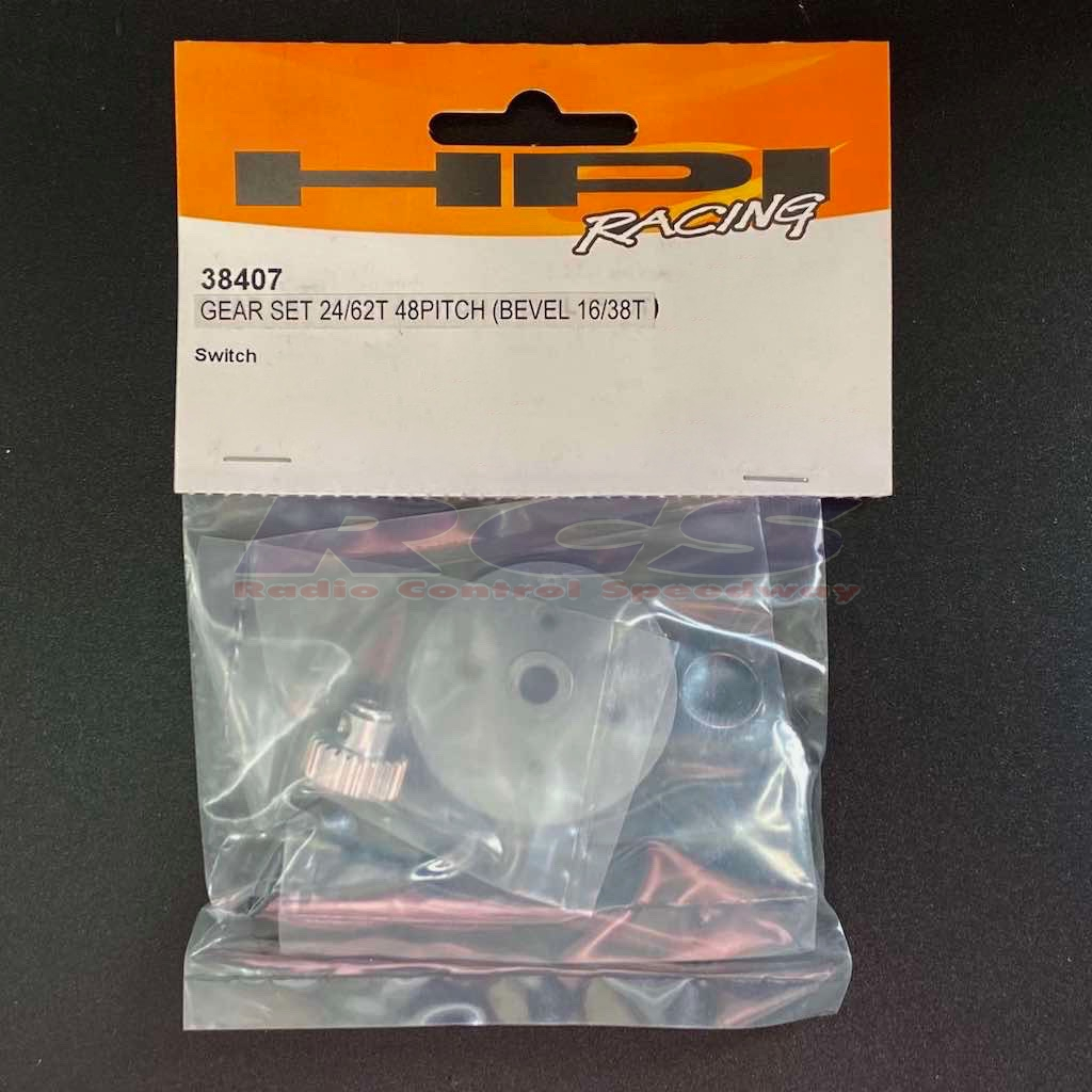 HPI 38407 GEAR SET 24/62T48P BEVEL16/38T (HPI SWITCH)