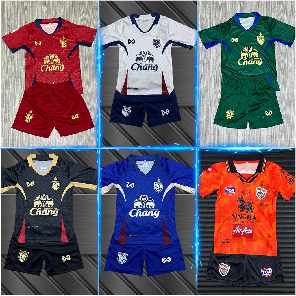 ชุดฟุตบอล เสื้อบอล เด็ก ได้ทั้งชุด(เสื้อ+กางเกง) แขนสั้น 2024-25 รวมทีม ไทยลีก68