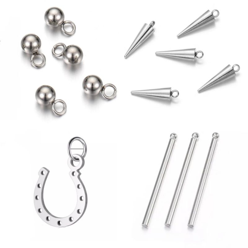 จี้สเเตนเลส ใช้สำหรับทำเครื่องประดับ DIY พร้อมส่งจากไทย ( 1-20 ชิ้น )