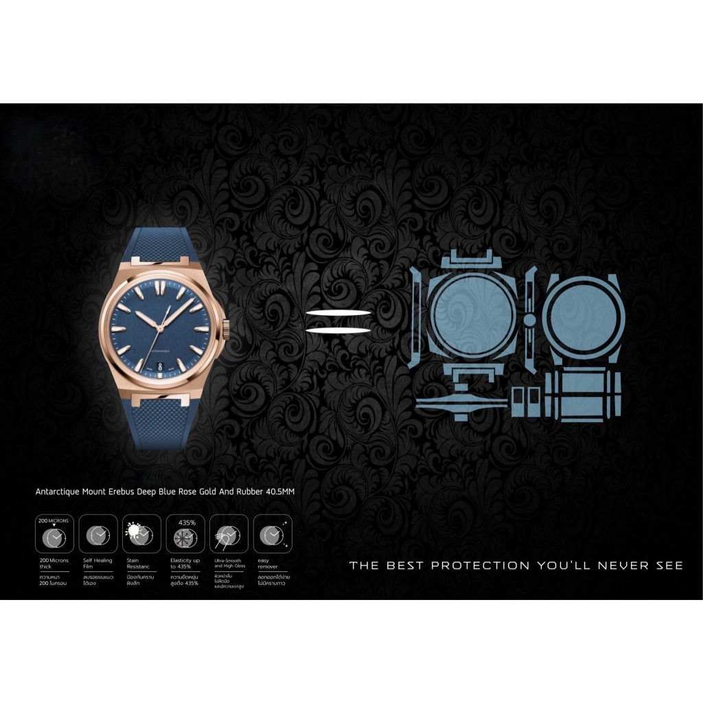 ฟิล์มกันรอยนาฬิกา Protection Film สำหรับ แบรนด์ Czapek Geneve Antarctique Mount Erebus Deep Blue Ros