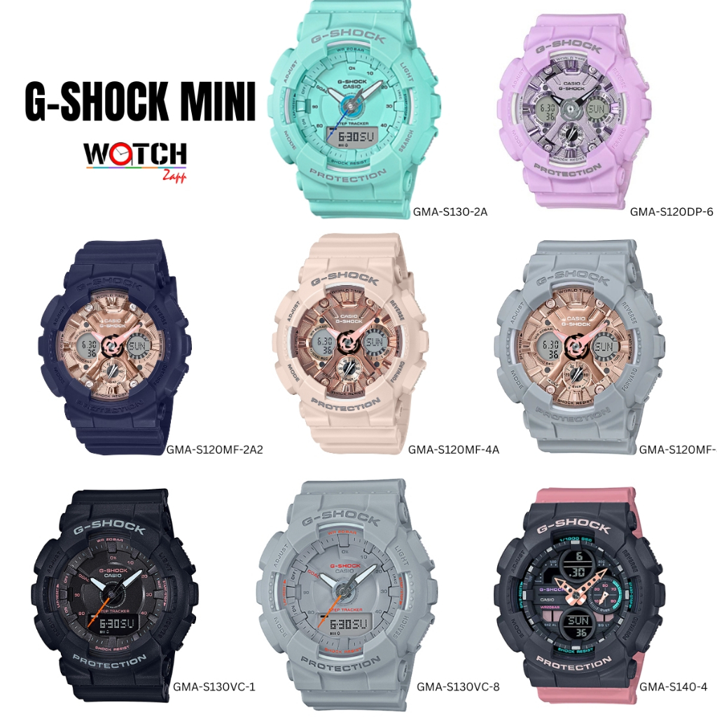 นาฬิกาข้อมือ Casio G-shock S-Series รุ่น GMA-S130-2A GMA-S130VC-1A GMA-S140-4A GMA-S120MF-2A2 GMA-S120MF-8 GMA-S120MF-4