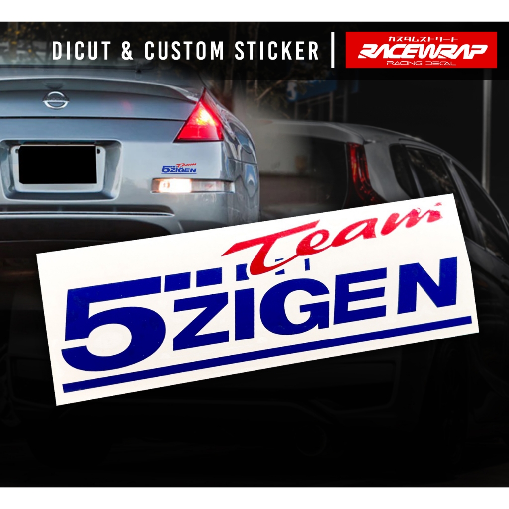 5 ZIGEN TEAM สติกเกอร์แต่งรถแบรน์ของแต่ง สติกเกอร์ซิ่ง สติกเกอร์อะไหล่แต่งรถ