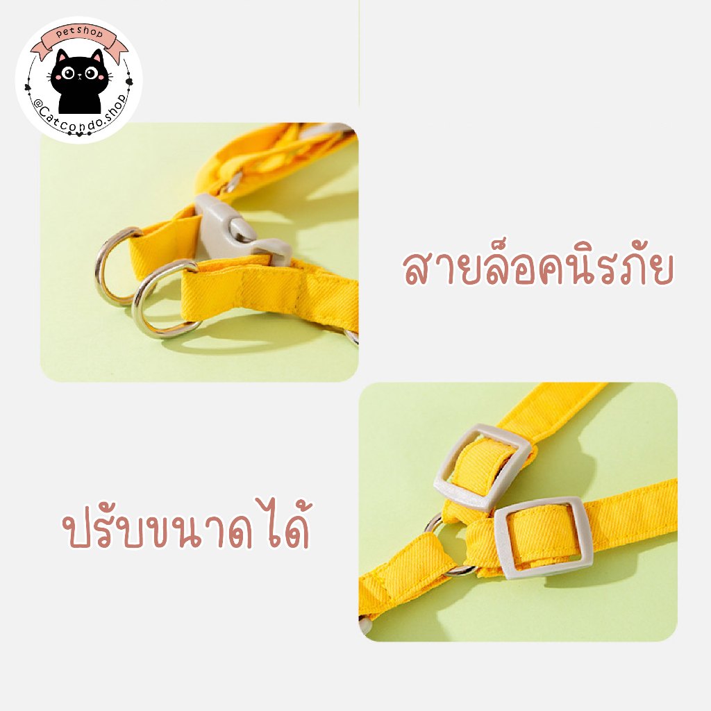 🌵 สายจูงเสื้อกั๊ก สายจูงสัตว์เลี้ยง สายจูงแมวรัดอก จูงหมา สําหรับสัตว์เลี้ยง สุนัข แมว สายจูง 🌵 รูปที่ 6