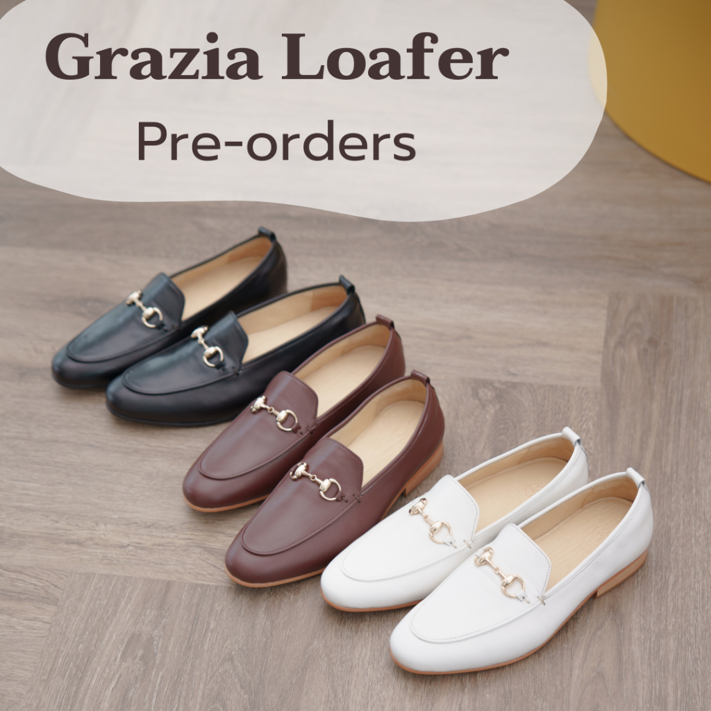 Grazia รองเท้าคัทชูหนังวัวแท้ (Made to order)