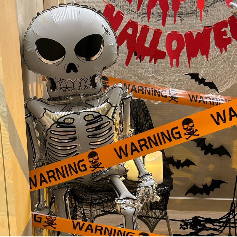[พร้อมส่ง] ลูกโป่งฟอยล์ฮาโลวีน ลูกโป่งฟอยล์โครงกระดูก Halloween ตกแต่งปาร์ตี้วันฮาโลวีน พร็อพถ่ายรูป