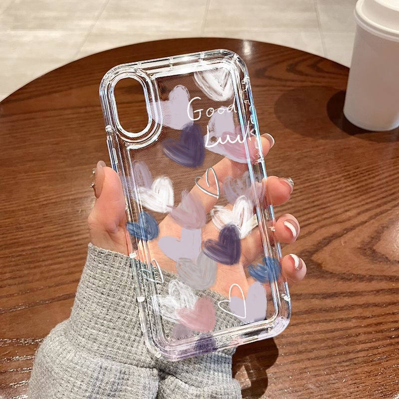 เคสนิ่มทีพียู For iPhone 15 11 14 13 12 Pro Max 7 8 6 6s Plus X XR XS Max SE เคสนิ่มใสถุงลมนิรภัยกันกระแทกการ์ตูนน่ารัก