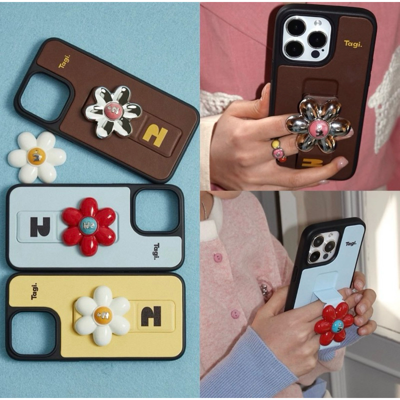 Tagi Blooming Phone Case🍒 (พร้อมส่งสีน้ำตาล 13 Pro)