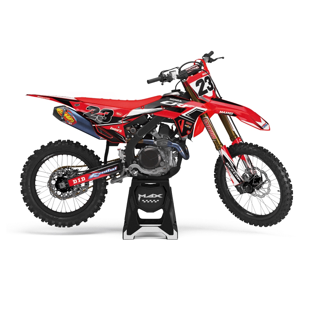 สติกเกอร์รถวิบาก CRF CR 110-450 cc ทั้งคัน พร้อมสติกเกอร์กระบอกโช๊ค ใส่ชื่อ เลขเบอร์ ได้ตามต้องการ