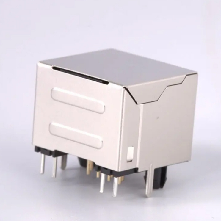 ซ็อกเก็ตเชื่อมต่อเครือข่ายอีเธอร์เน็ต มีไฟ Lan Rj45 8P 8C รูปที่ 3