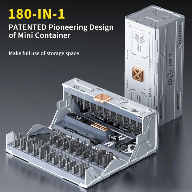 JAKEMY JM-8192 Screwdriver Toolbox 180 in 1 Design By Container ชุดไขควง ชุดเครื่องมืออเนกประสงค์