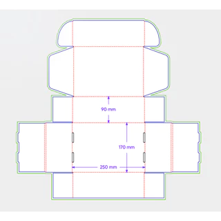 กล่องไปรษณีย์ไดคัทหูช้าง 3 ชั้น (เบอร์ B) ไซซ์ 17x25x9 cm. (เเพค10ใบ)