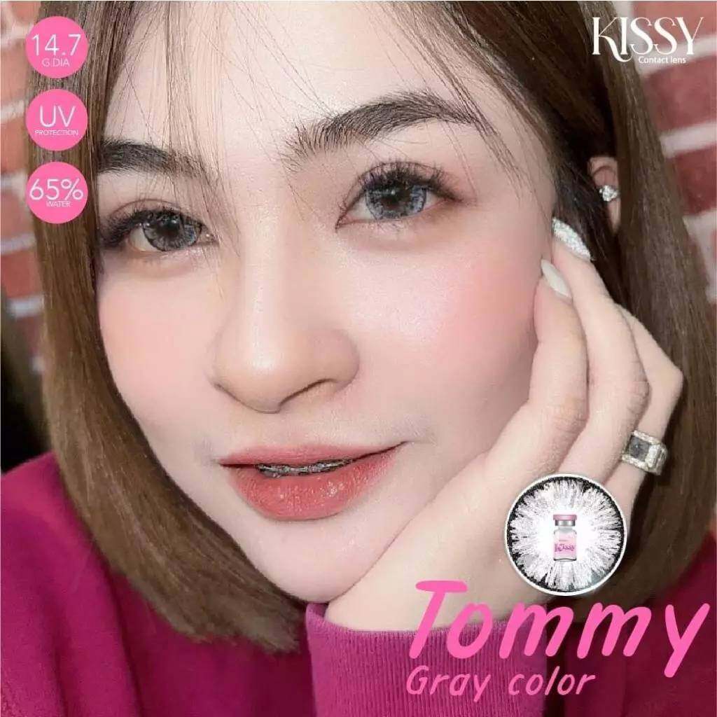 **มีค่าสายตา0.00-10.00**คอนแทคเลนส์(บิ๊กอาย) Tommy Brown / Gray (Kissylens) ⭐️ลายฮิต ตาโตละมุนมาก ขายดีมาก