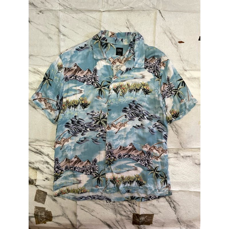 CPS CHAPS MEN HAWAII SHIRTS เสื้อเชิ้ตฮาวาย แขนสั้น ผู้ชาย สภาพใหม่ ผ้าดี สีสด ใส่สบายไม่ร้อน ซีพีเอ