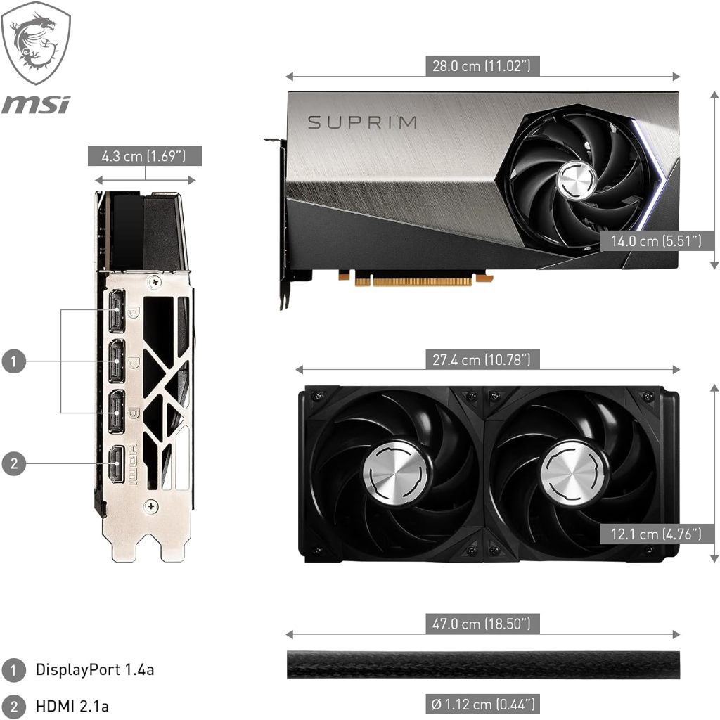MSI GeForce RTX 4090 SUPRIM LIQUID X 24G Gaming Graphics Card