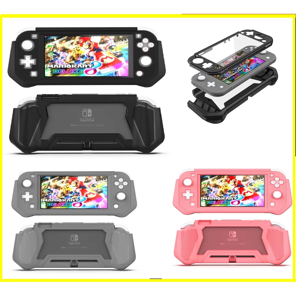เคสห่อหุ้มทั้งตัวมีฟิล์มกระจกสำหรับ Nintendo Switch Lite คอนโซลเกมกันกระแทกเต็มรูปแบบสำหรับ Nentindo LITE