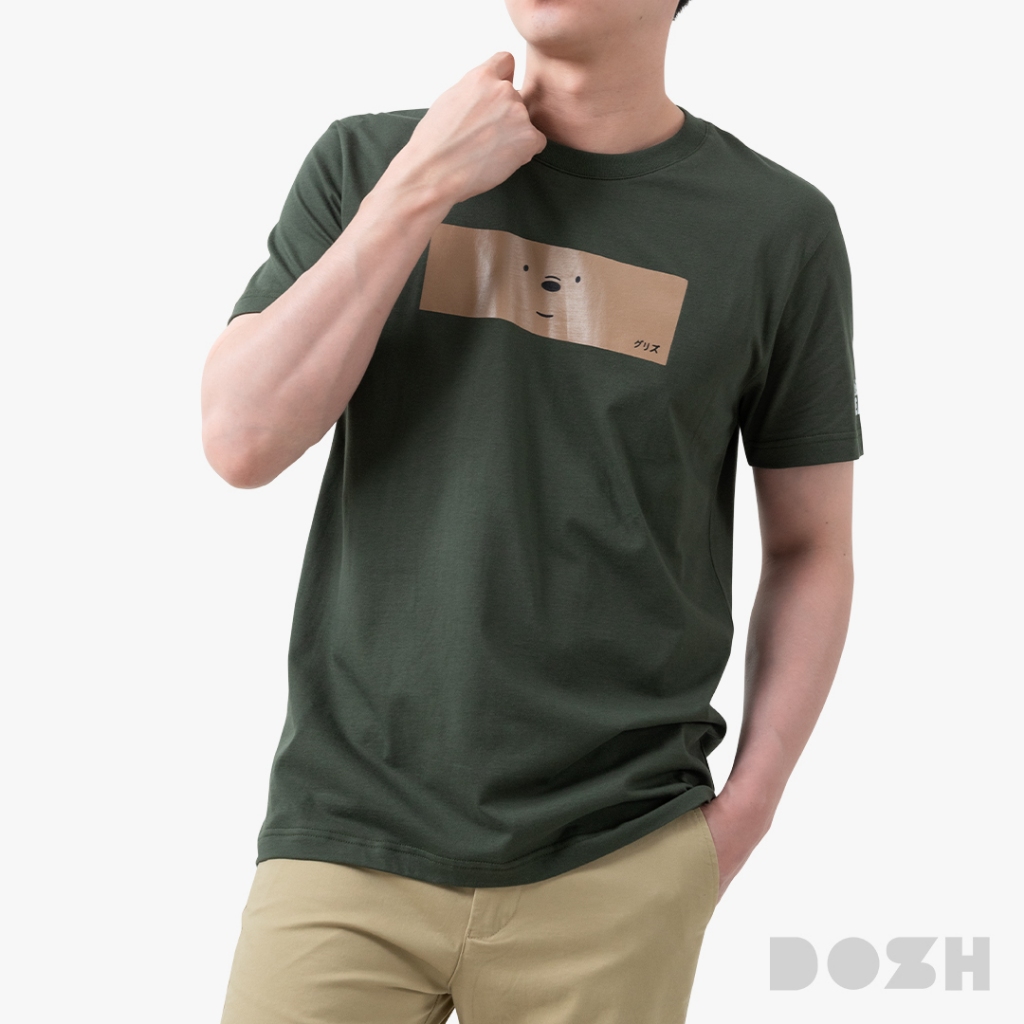 DOSH MEN'S T-SHIRTS WE BARE BEARS เสื้อยืดคอกลมผู้ชาย DBBMT5067-DG