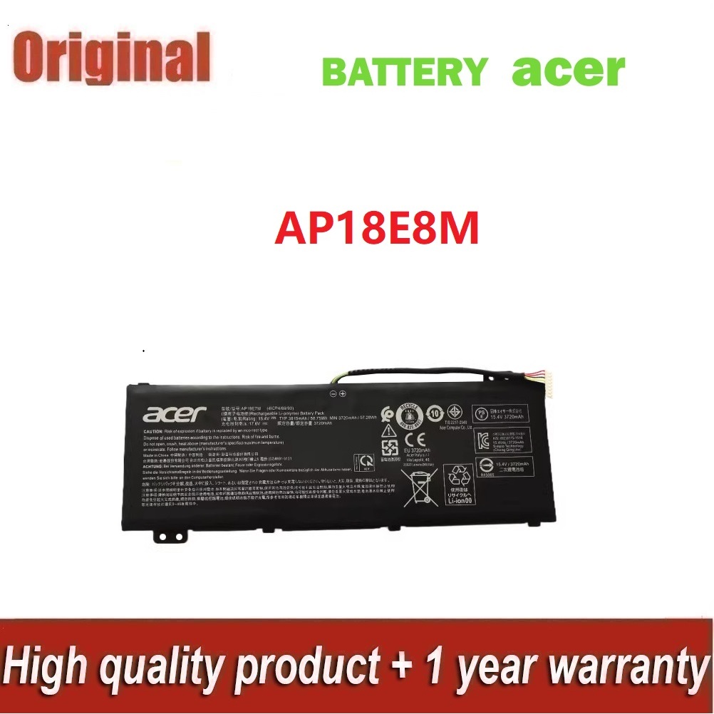 ใช้ได้กับ AcerACER AN515-54 AN517-51 7 AN715-51แบตเตอรี่AP18E7M AP18E8M