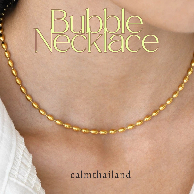 [calm] สร้อยคอ Bubble Necklace เครื่องประดับสแตนเลส